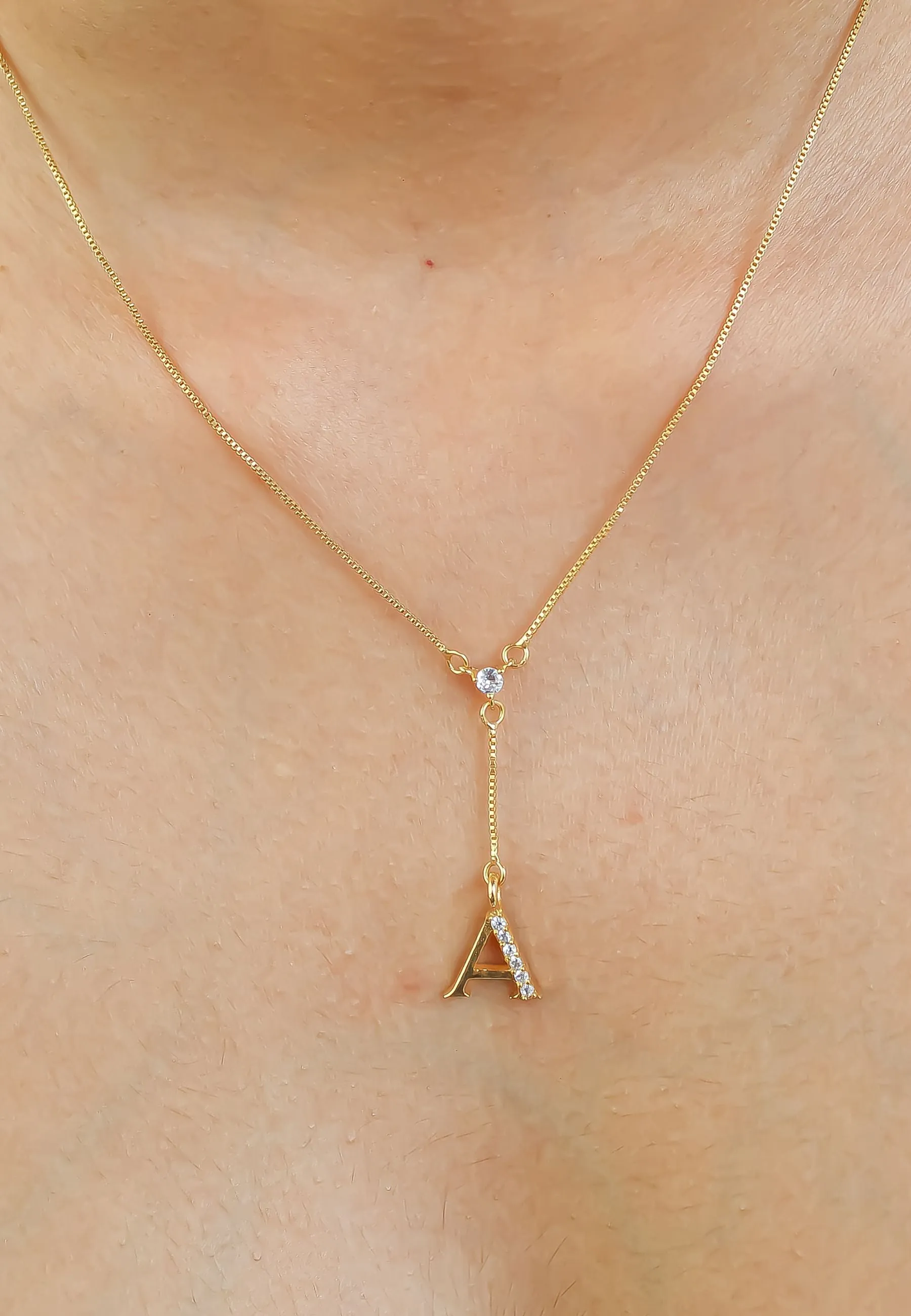 Golden Alphabet Necklaces