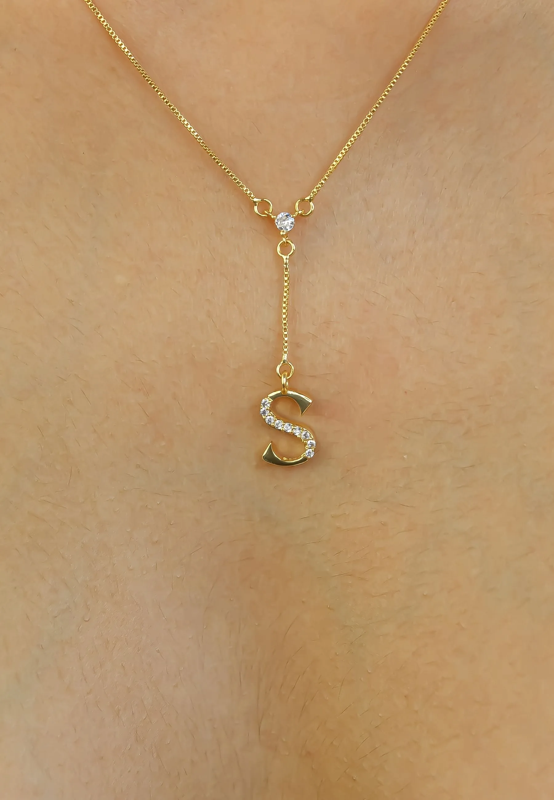 Golden Alphabet Necklaces