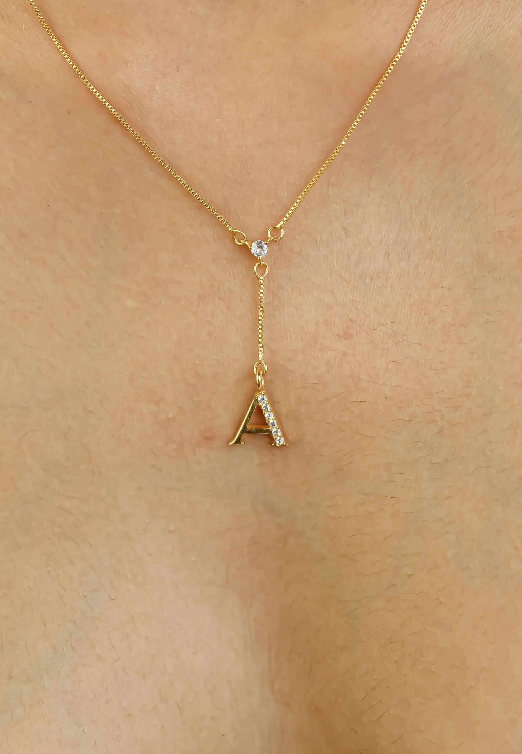 Golden Alphabet Necklaces