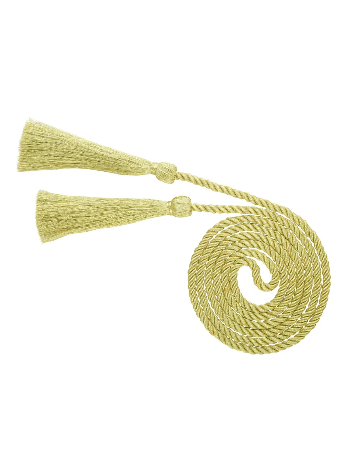 Golden Metallic Twisted Cord Rope Tassel Belt