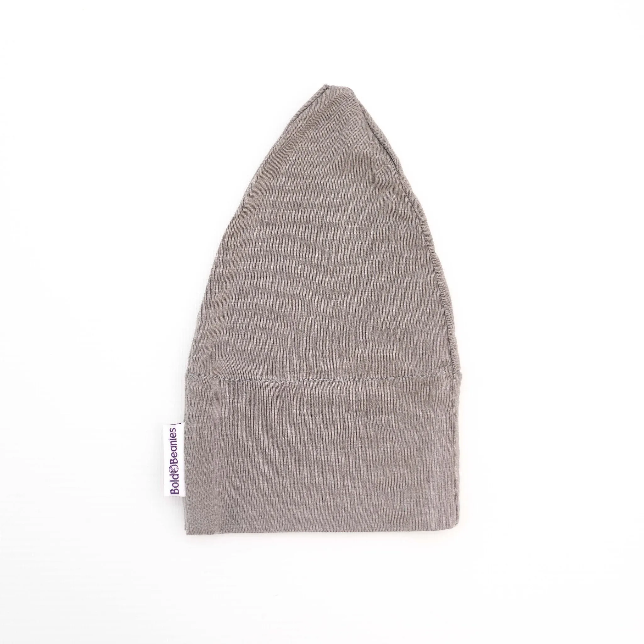 Grey Plain Teen Girl Bold Beanies Hat