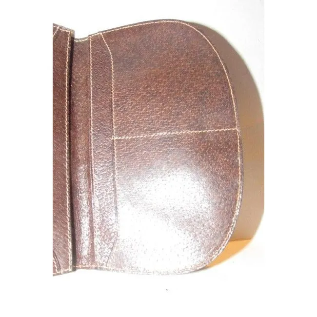 Gucci Brown Large G Logo Print Canvas And Leather With An Inlaid Red-Green Sherry Stripe And Hinged H