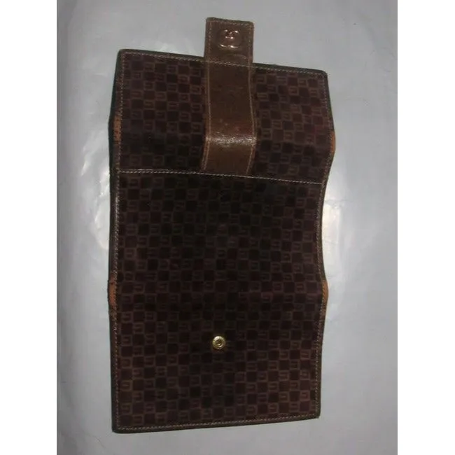 Gucci Brown Square G Logo Print Canvas Andor Leather Wallet