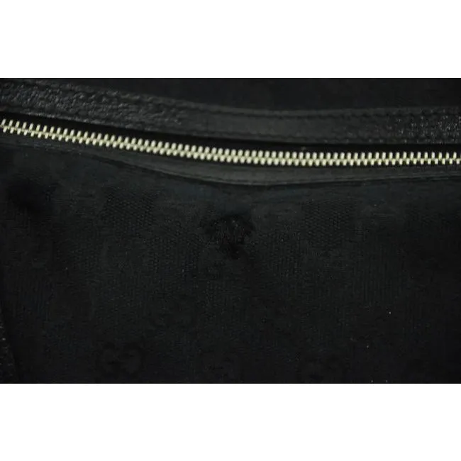 Gucci Webby Pursesdesigner Purses Black Leather And Gg Leather Satchel