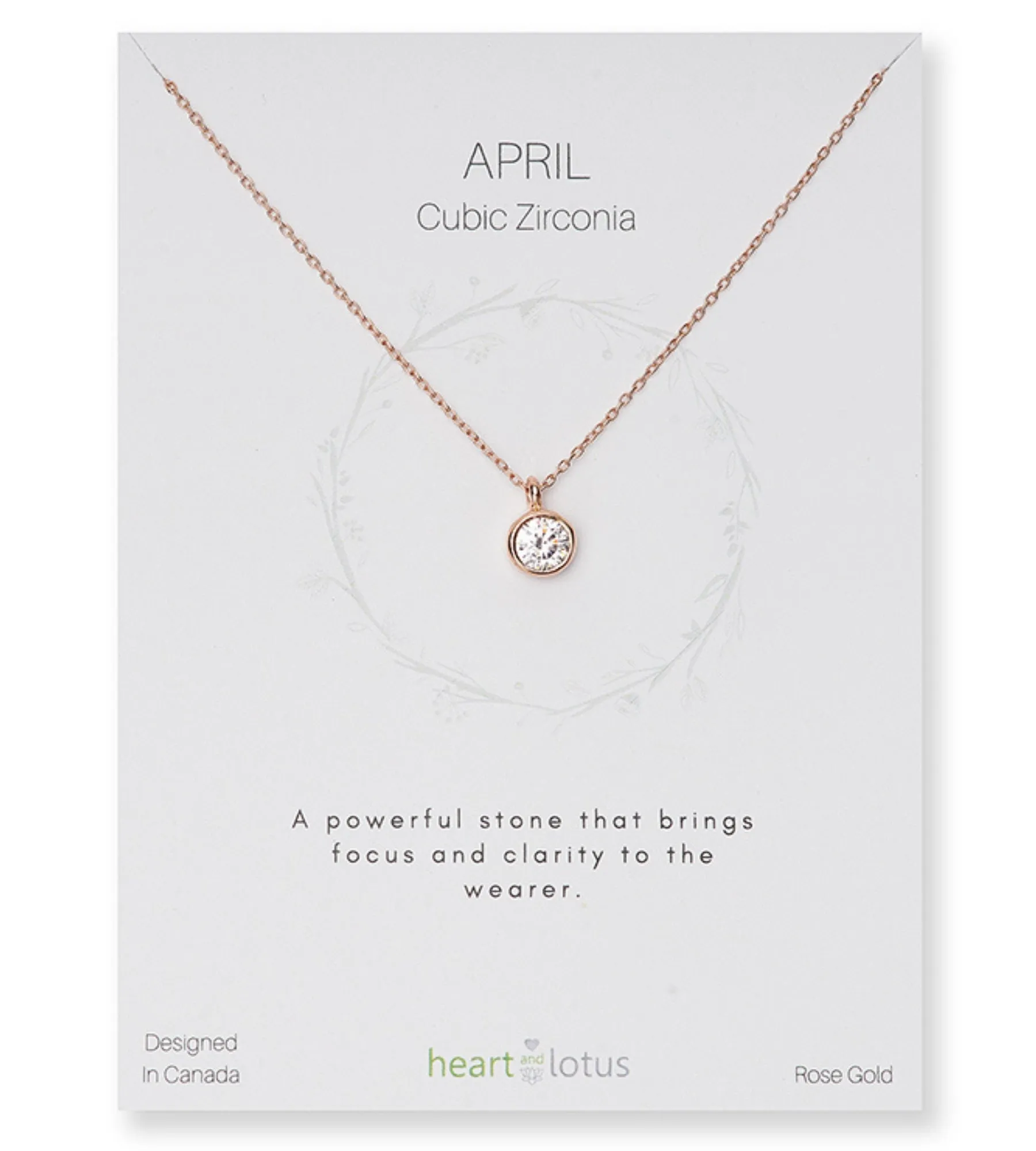 Heart & Lotus Birthstone Necklaces