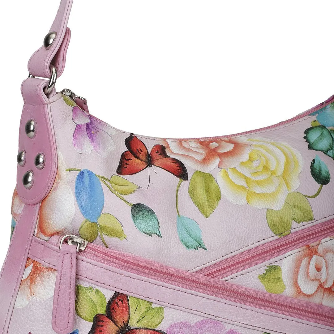 Hobo Hand Bag - Butterfly Paradise Light Pink