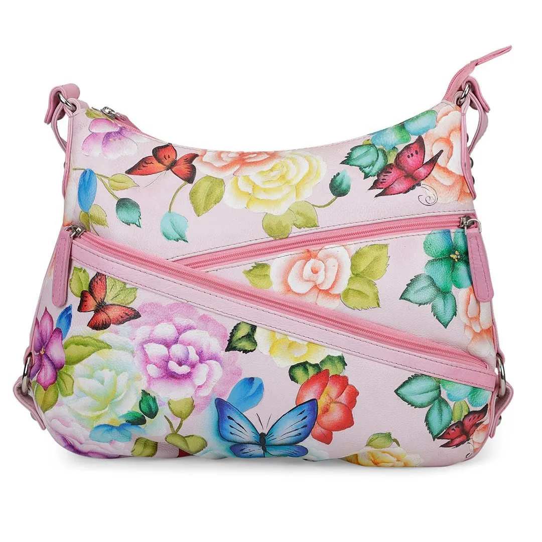 Hobo Hand Bag - Butterfly Paradise Light Pink