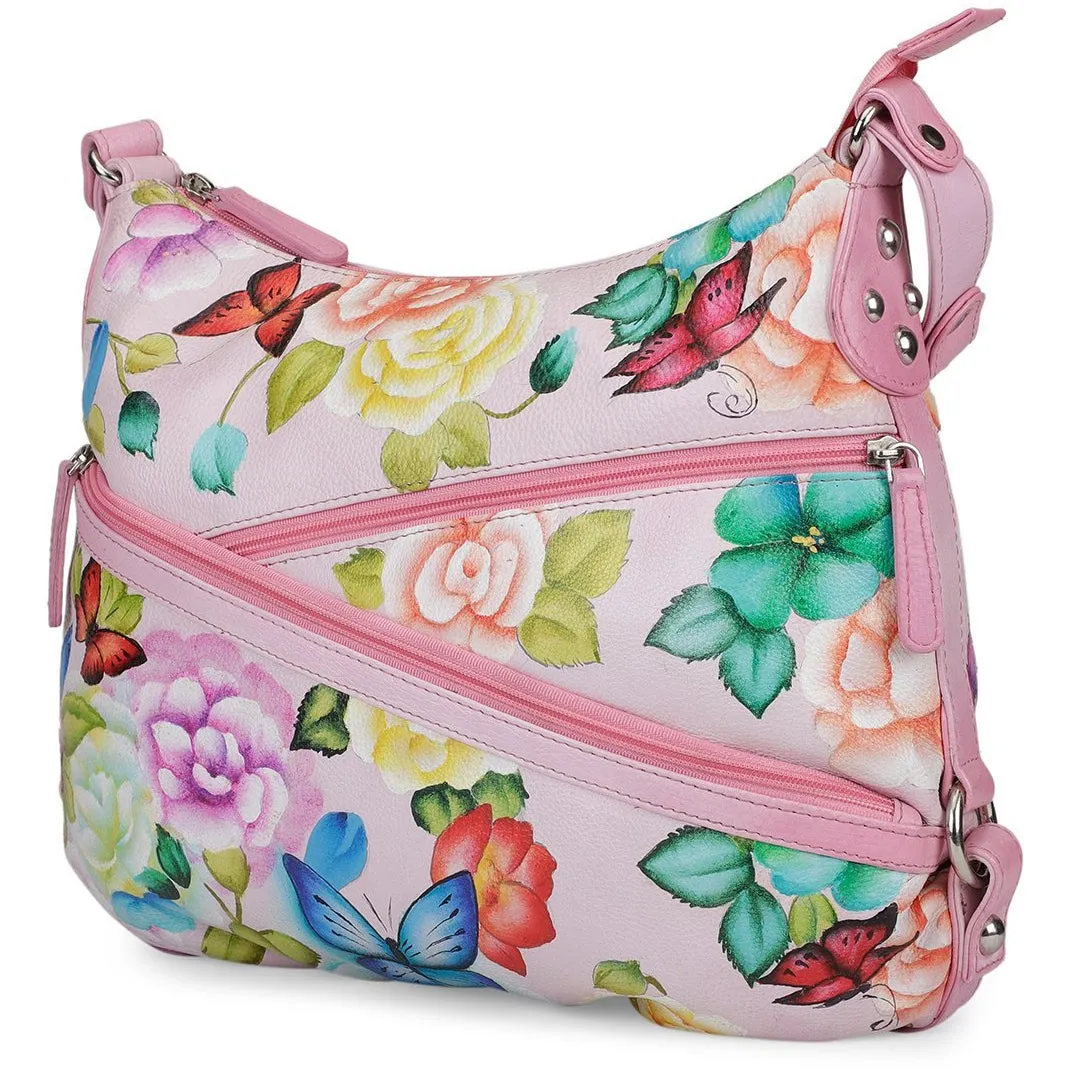 Hobo Hand Bag - Butterfly Paradise Light Pink