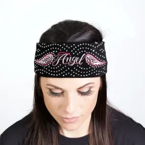 Hot Leathers Bling Bands Angel Wings Rhinestone Crystal Headband Wraps RWC2002