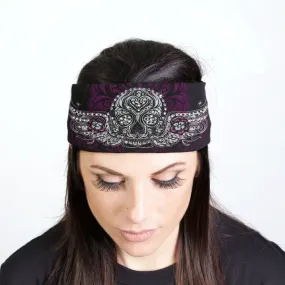 Hot Leathers Bling Bands Antique Sugar Skull Rhinestone Crystal Headband Wraps RWC2003