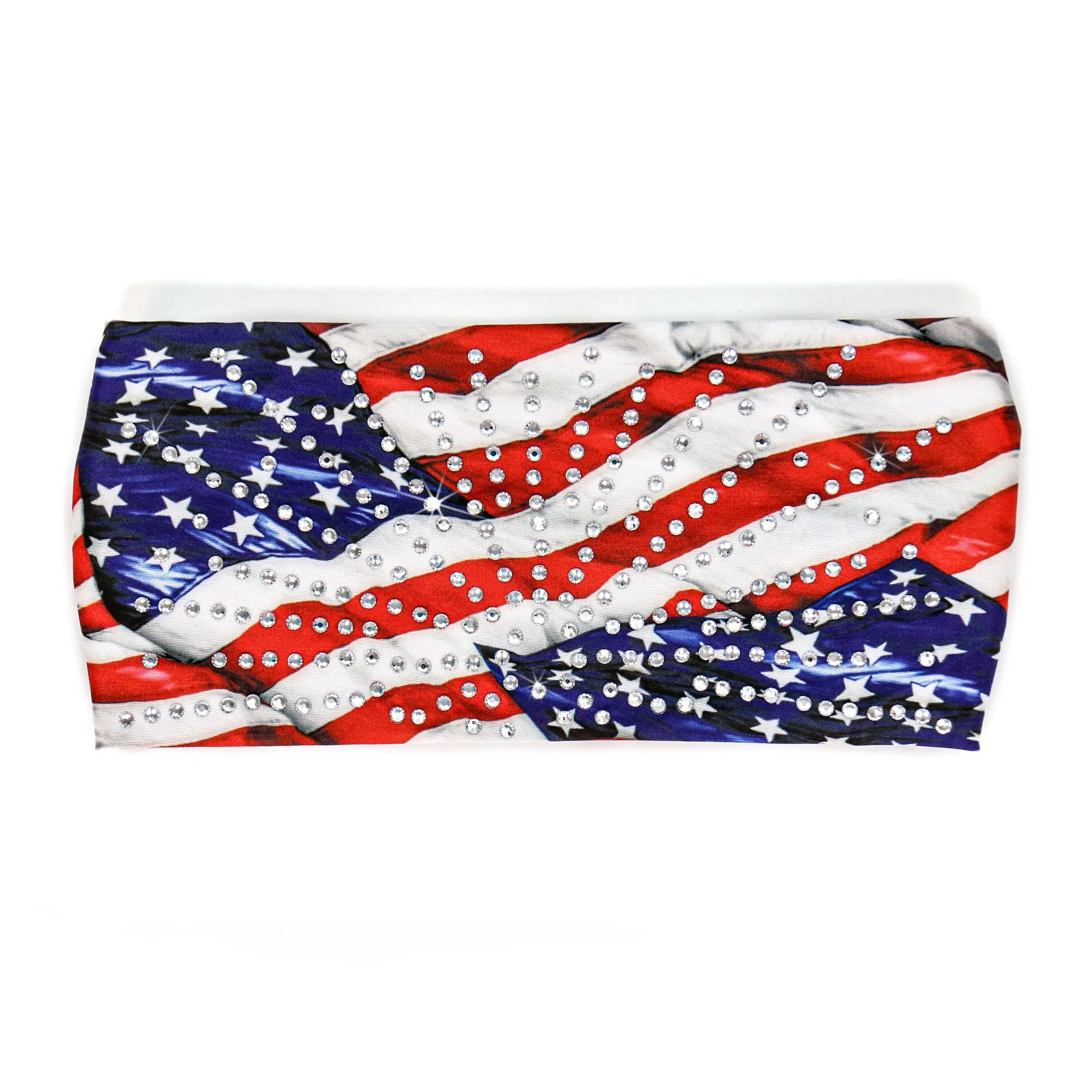 Hot Leathers Bling Bands Waving Flag Rhinestone Crystal Headband Wraps RWC2048