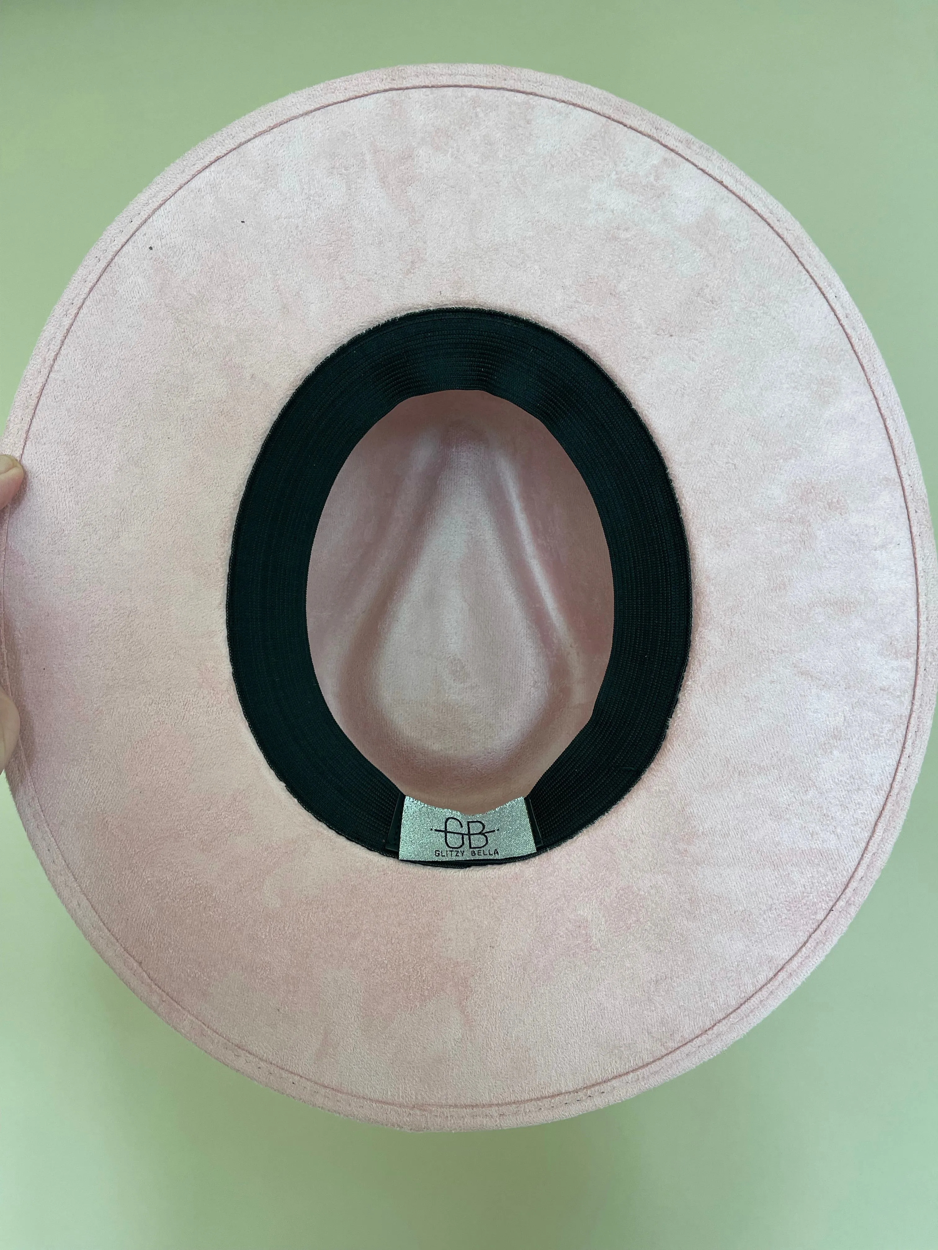 IN STOCK!! GB ORIGINAL: The Navajo Feather Banded Suede Hat in Pink