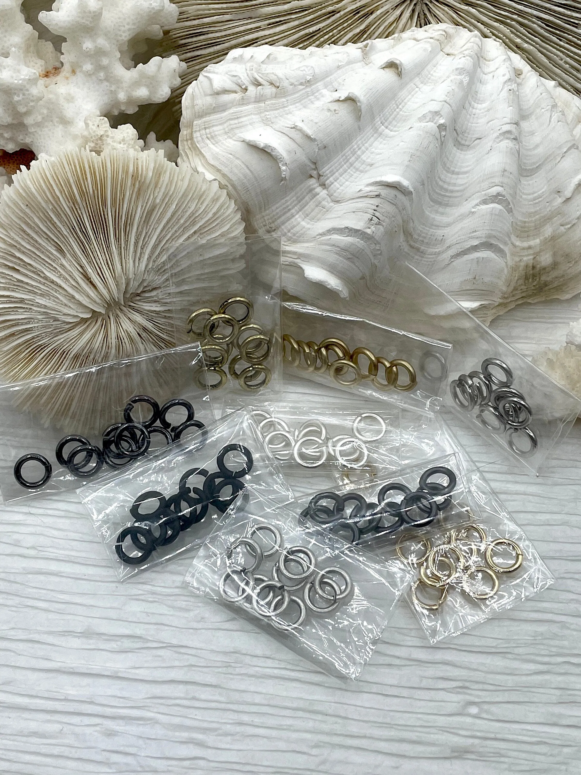 Jump Rings Matte Black, 4mm, 6mm, 8mm, 10mm, or 12mm, PK of 10,Brass Thick Gauge,OPEN Ring, Heavy 15 GA (1.8mm) Sturdy Jump Rings, Fast Ship