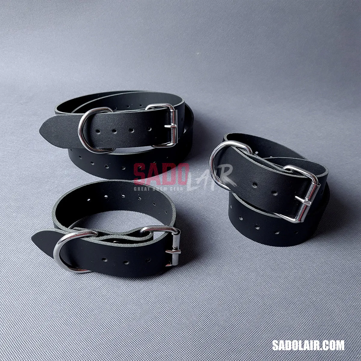 Leather Bondage Belt 40mm Black