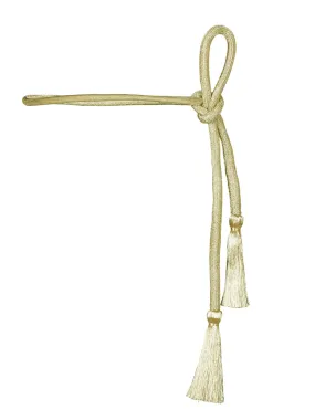 Light Gold Metallic Thick Cord Rope Tassel Belt