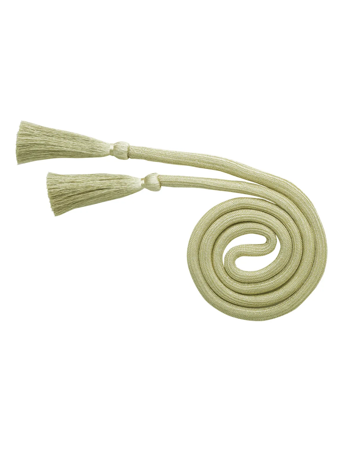 Light Gold Metallic Thick Cord Rope Tassel Belt