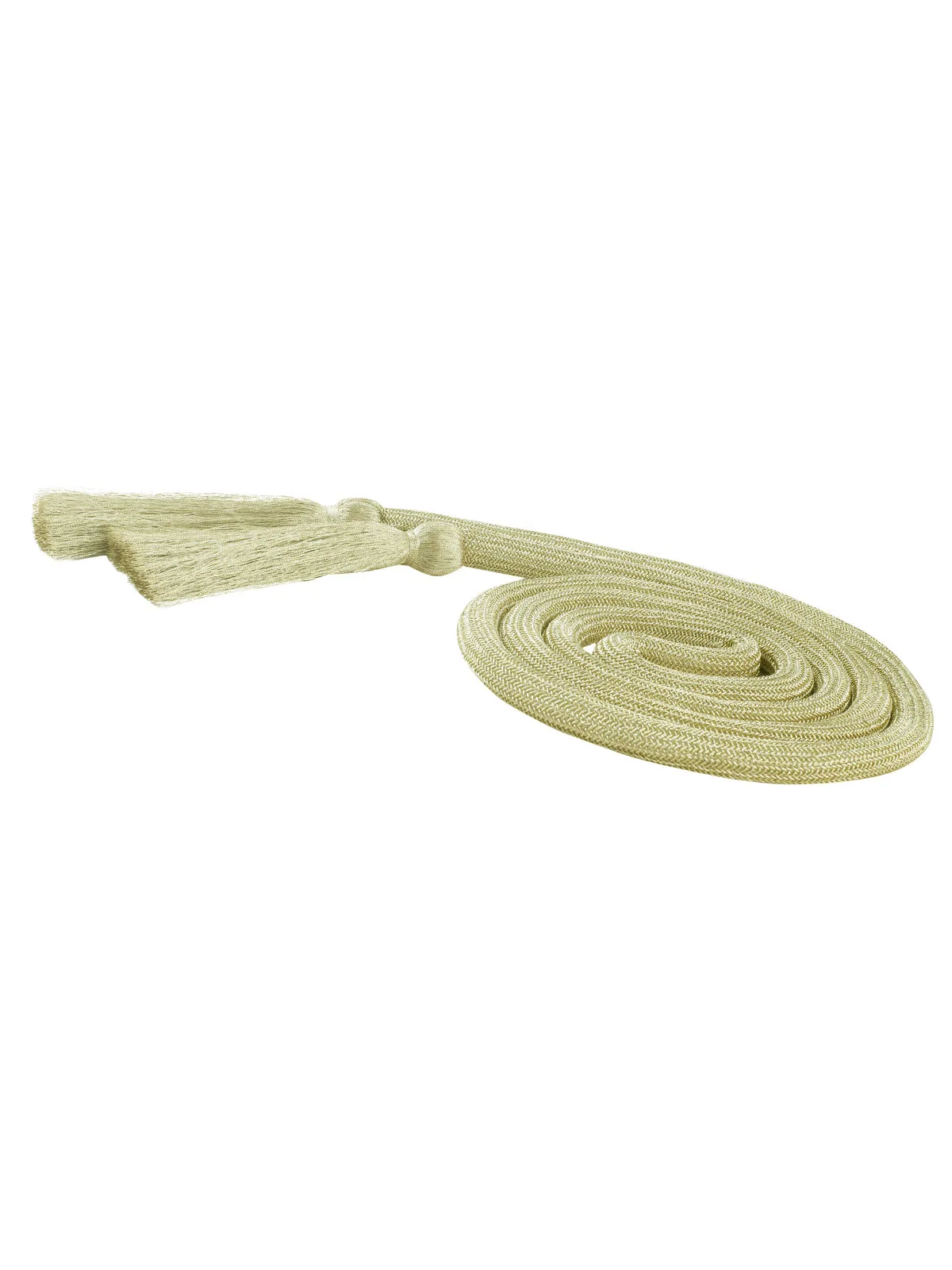 Light Gold Metallic Thick Cord Rope Tassel Belt