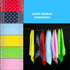 Light Paisley Bandanas
