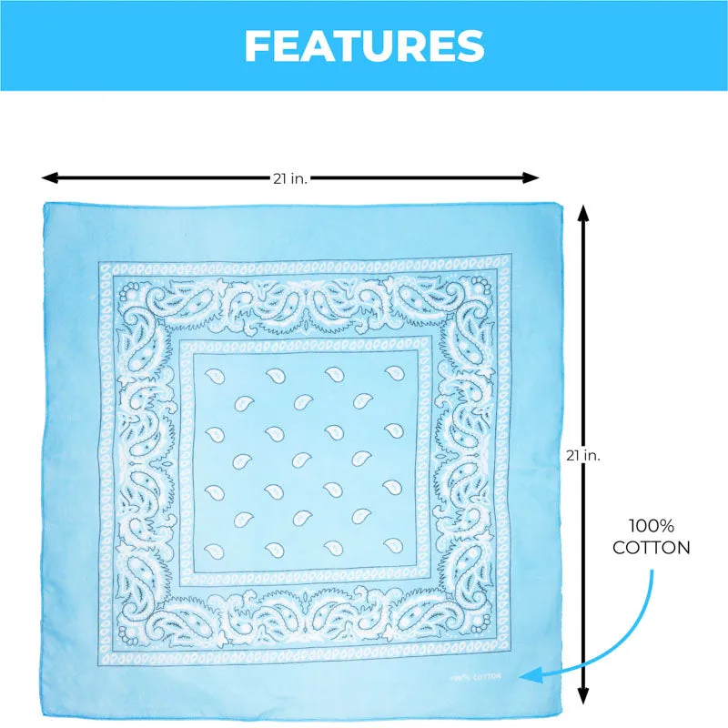 Light Paisley Bandanas