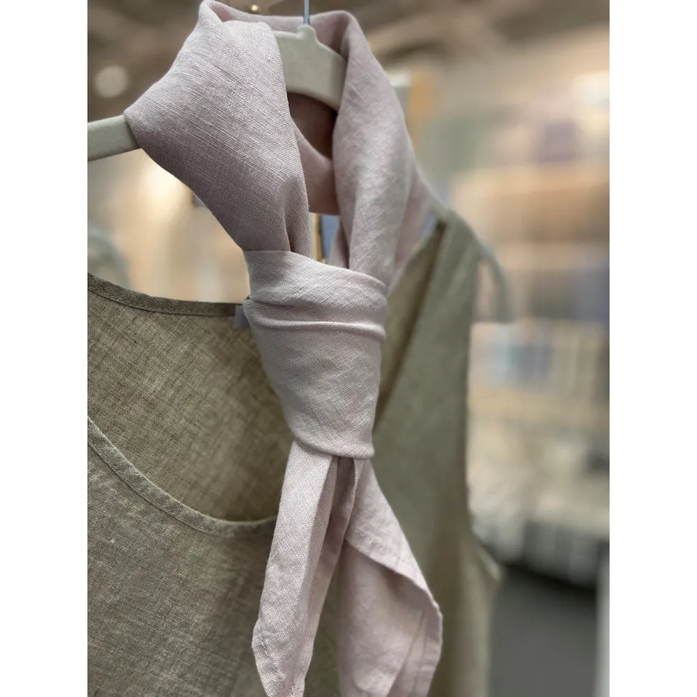 Linen Bandana - Stonewashed - Dusty Rose - Thin Linen