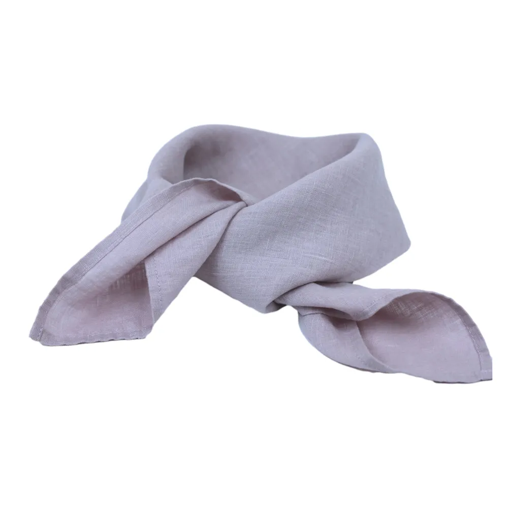 Linen Bandana - Stonewashed - Dusty Rose - Thin Linen