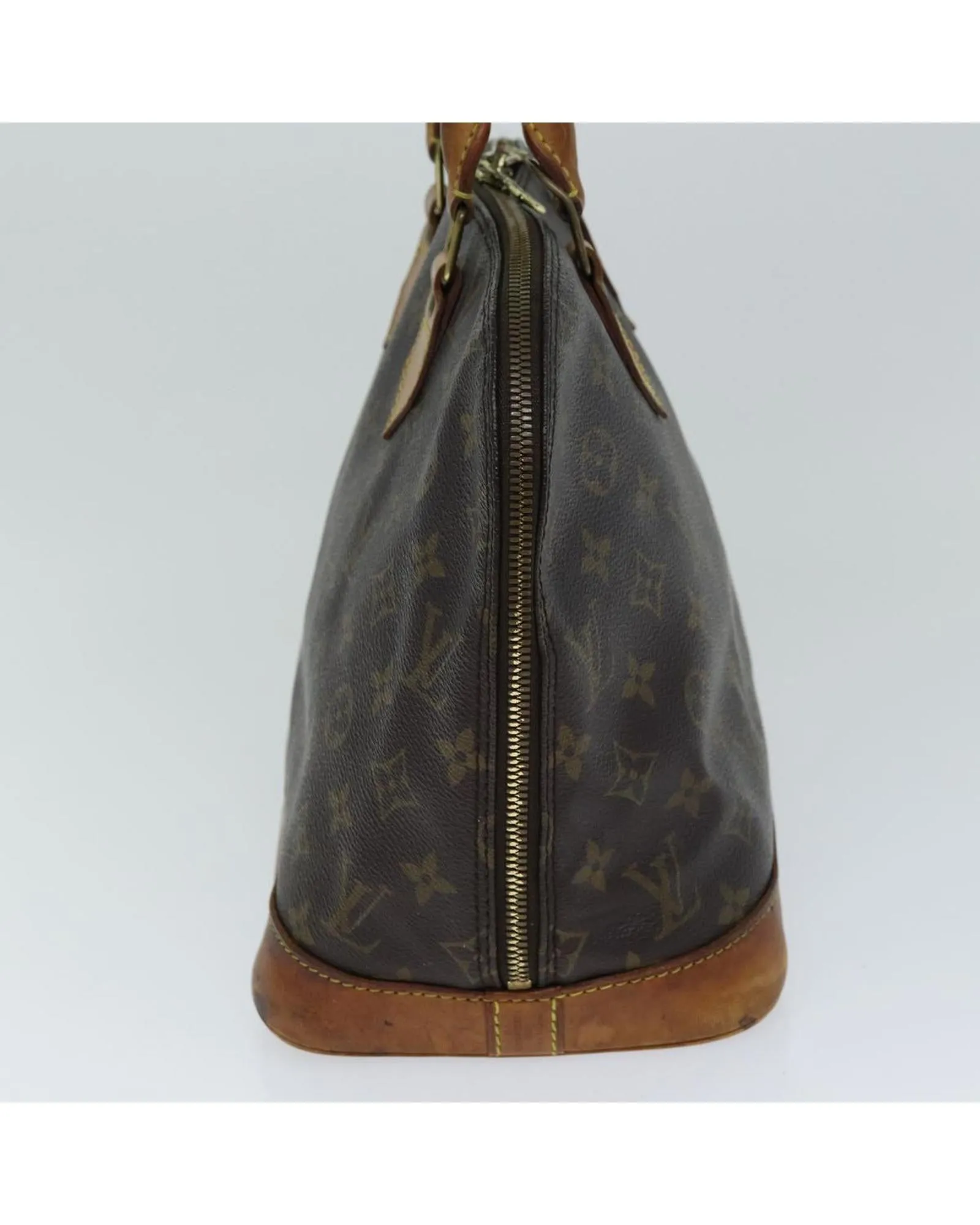 LOUIS VUITTON Alma PM Monogram Canvas Handbag Brown