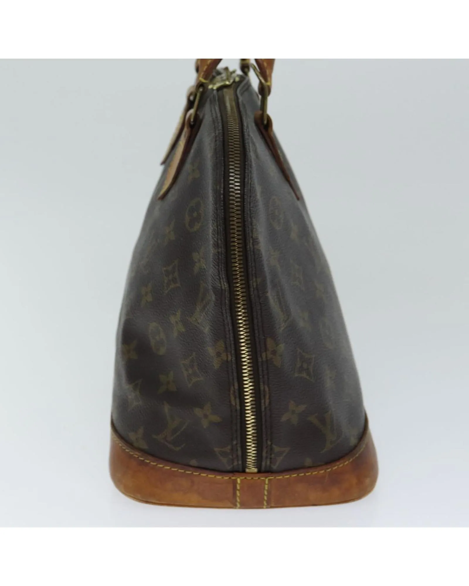 LOUIS VUITTON Alma PM Monogram Canvas Handbag Brown
