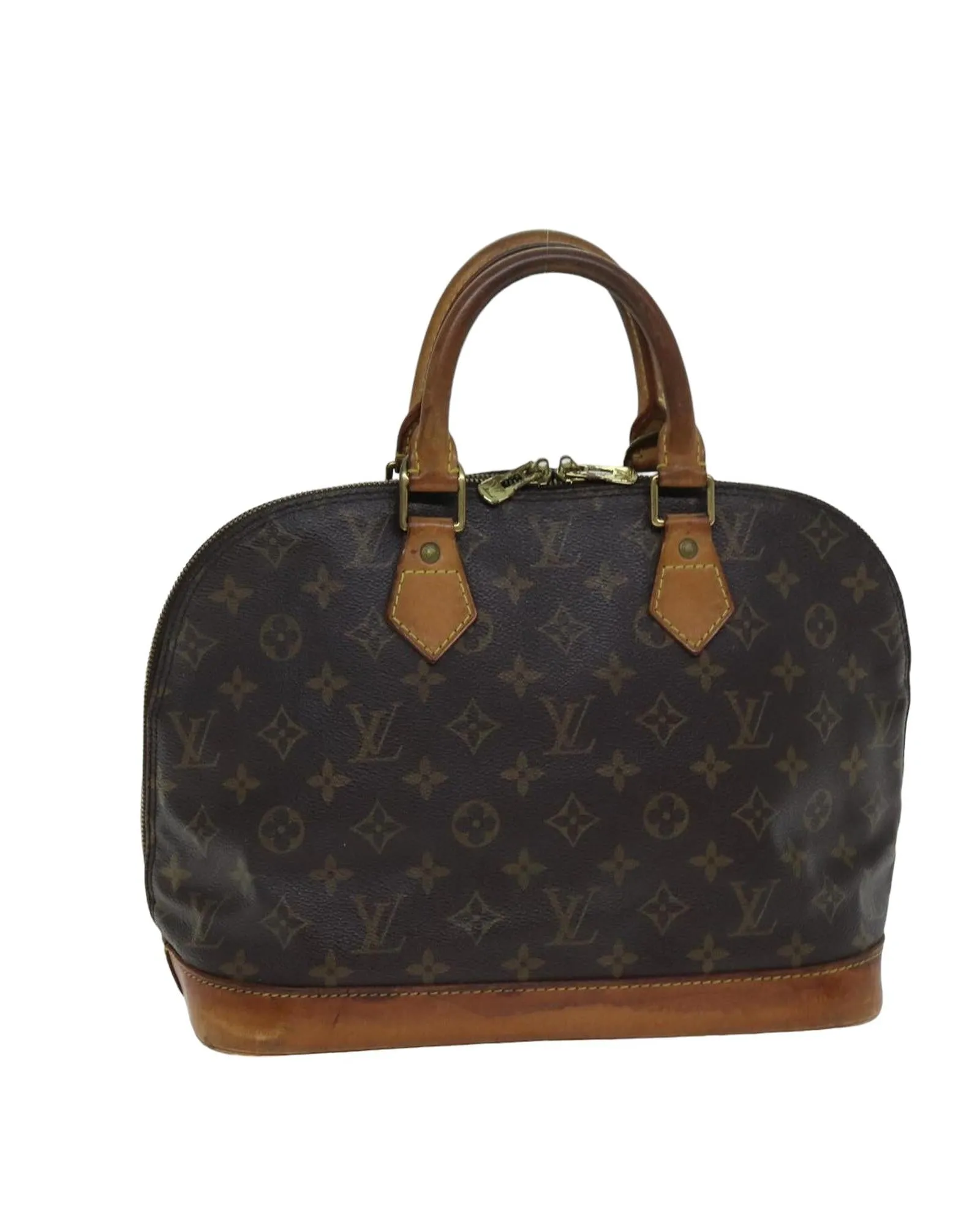 LOUIS VUITTON Alma PM Monogram Canvas Handbag Brown