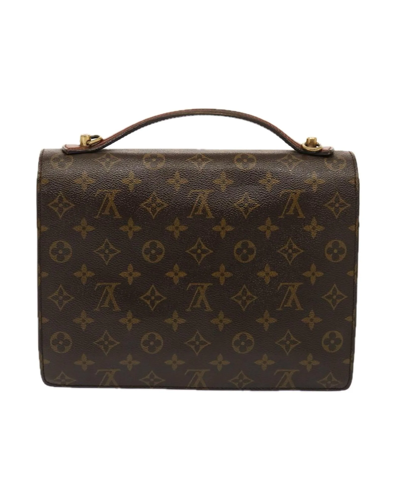 LOUIS VUITTON Executive Monogram Canvas Briefcase Brown