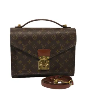 LOUIS VUITTON Executive Monogram Canvas Briefcase Brown