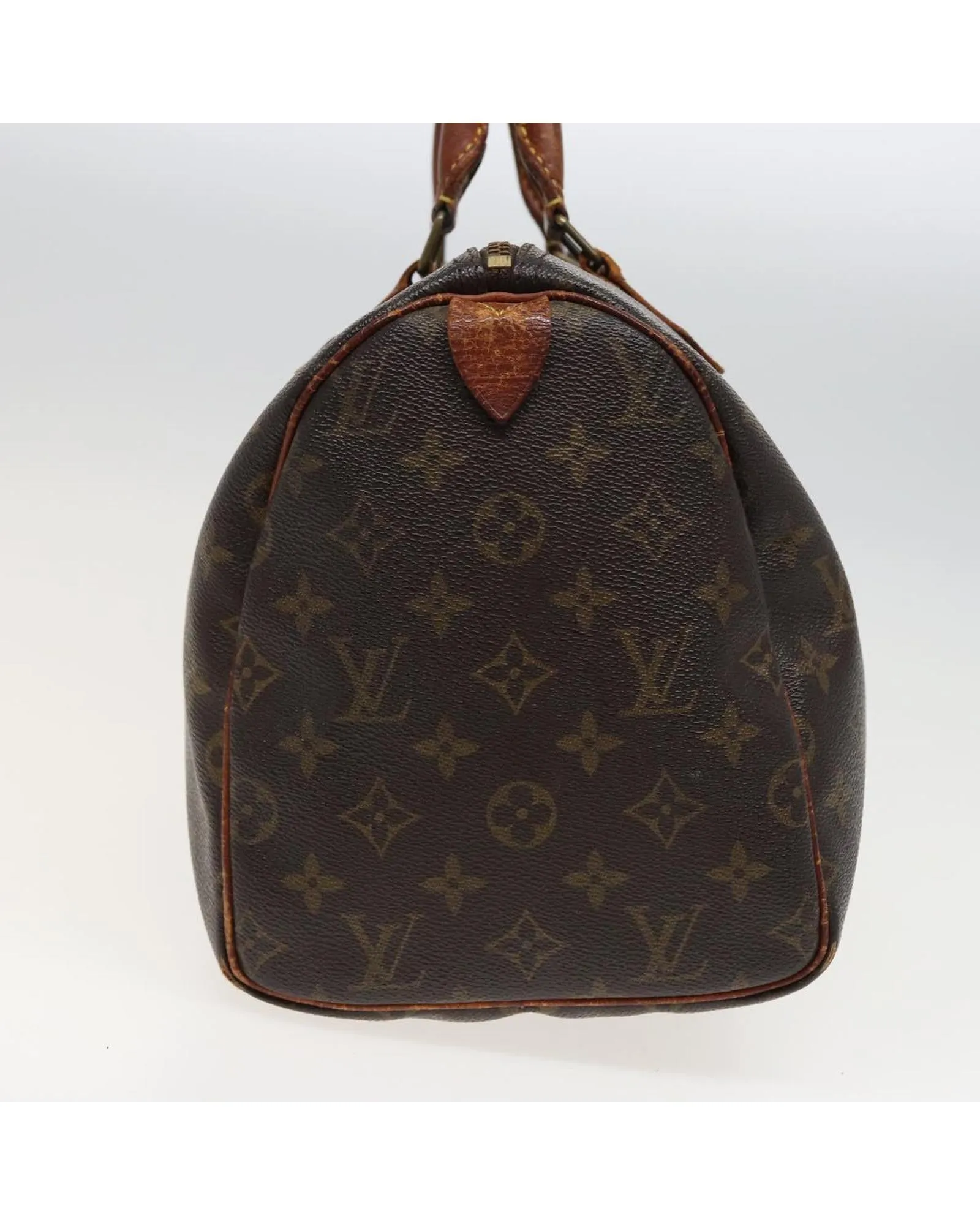 Louis Vuitton Speedy 25 Monogram Canvas Handbag Brown