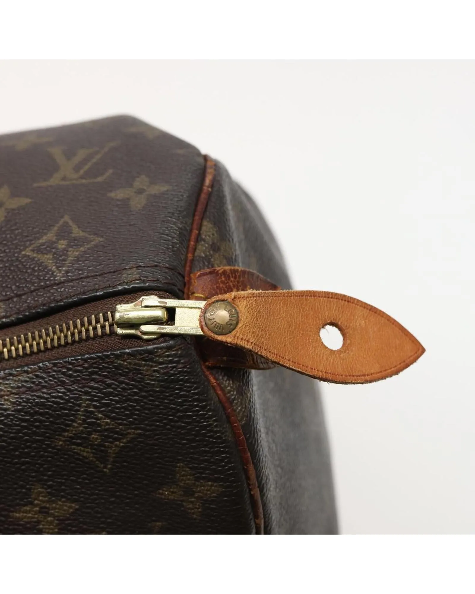 Louis Vuitton Speedy 25 Monogram Canvas Handbag Brown