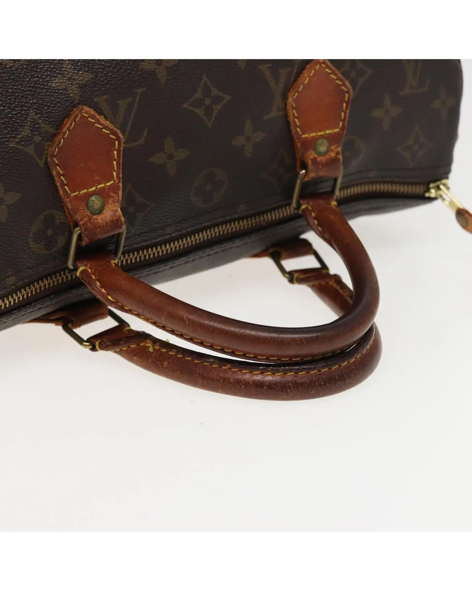 Louis Vuitton Speedy 25 Monogram Canvas Handbag Brown