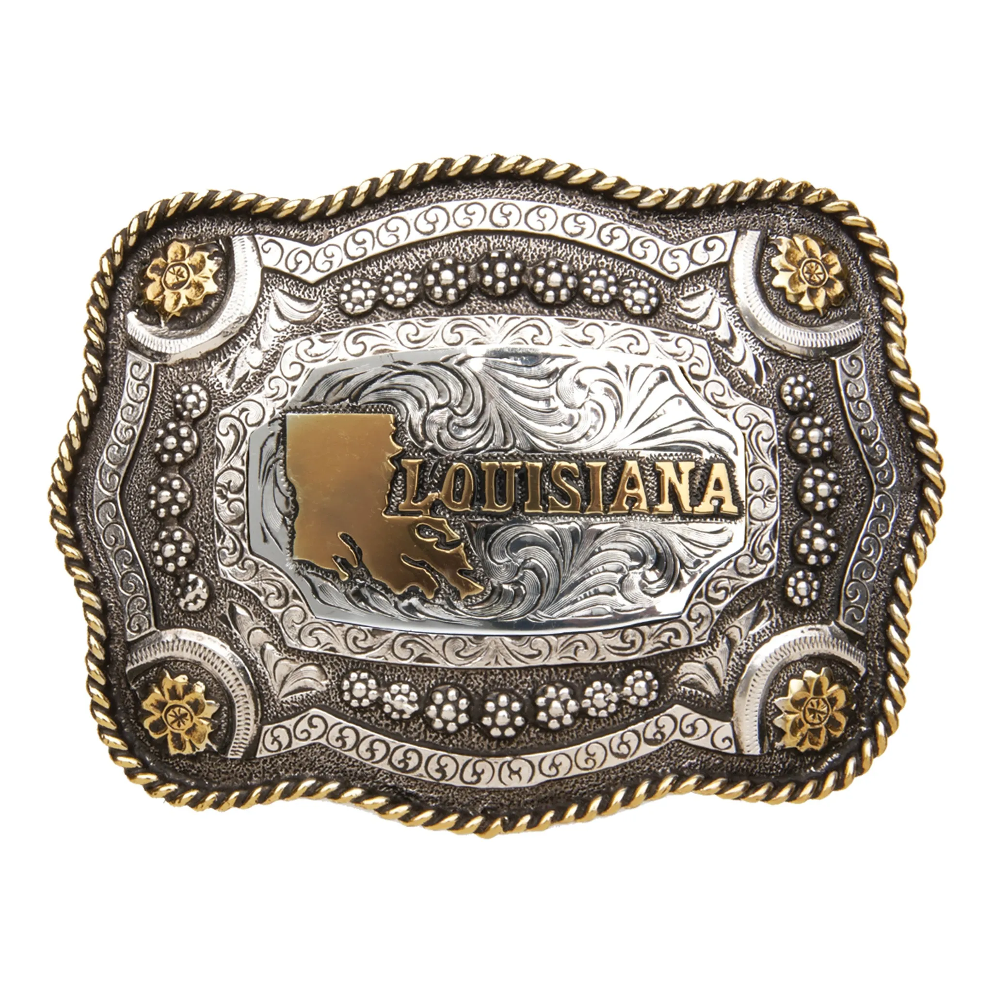 Louisiana — Scallop Rope Edge Buckle