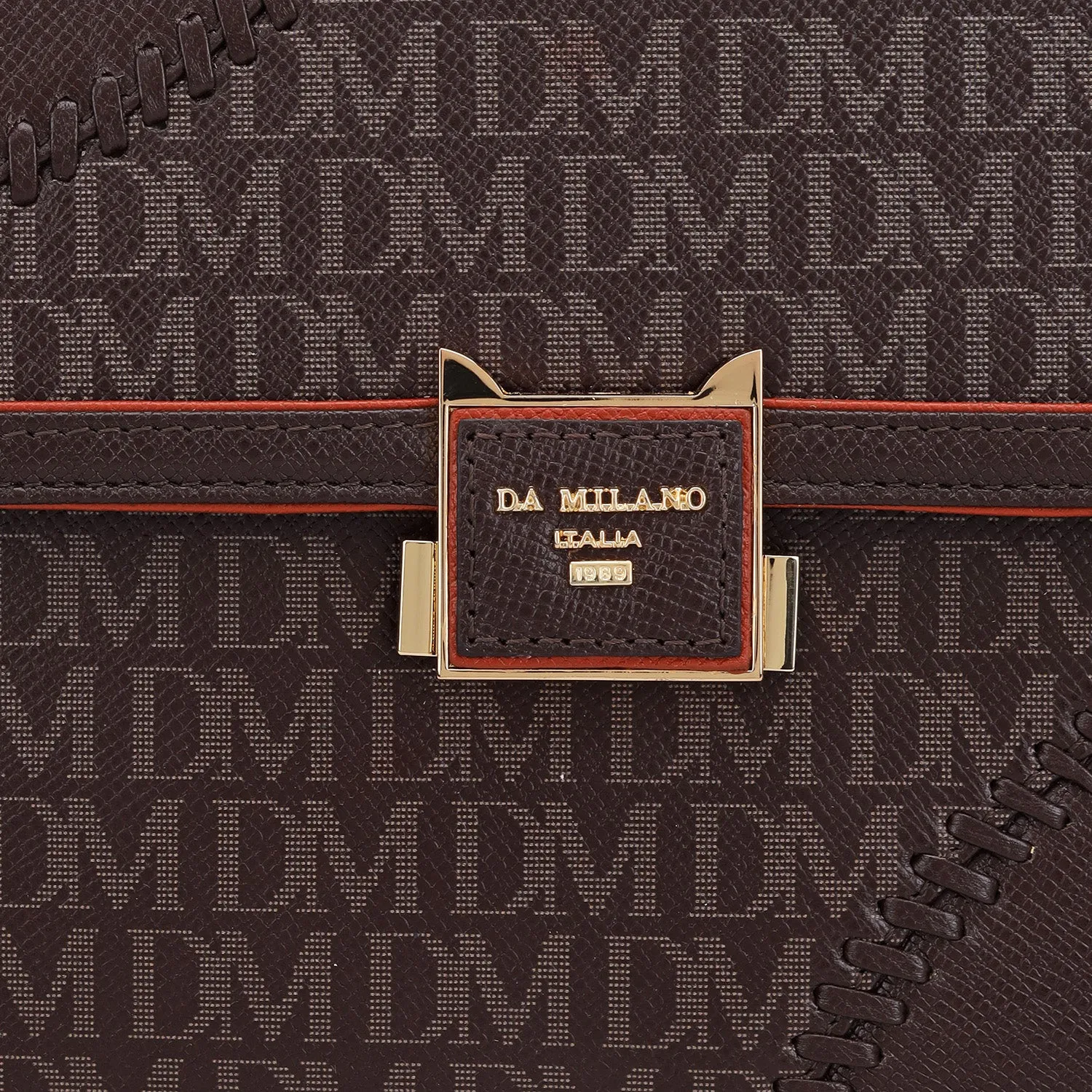 Medium Monogram Franzy Leather Satchel - Chocolate