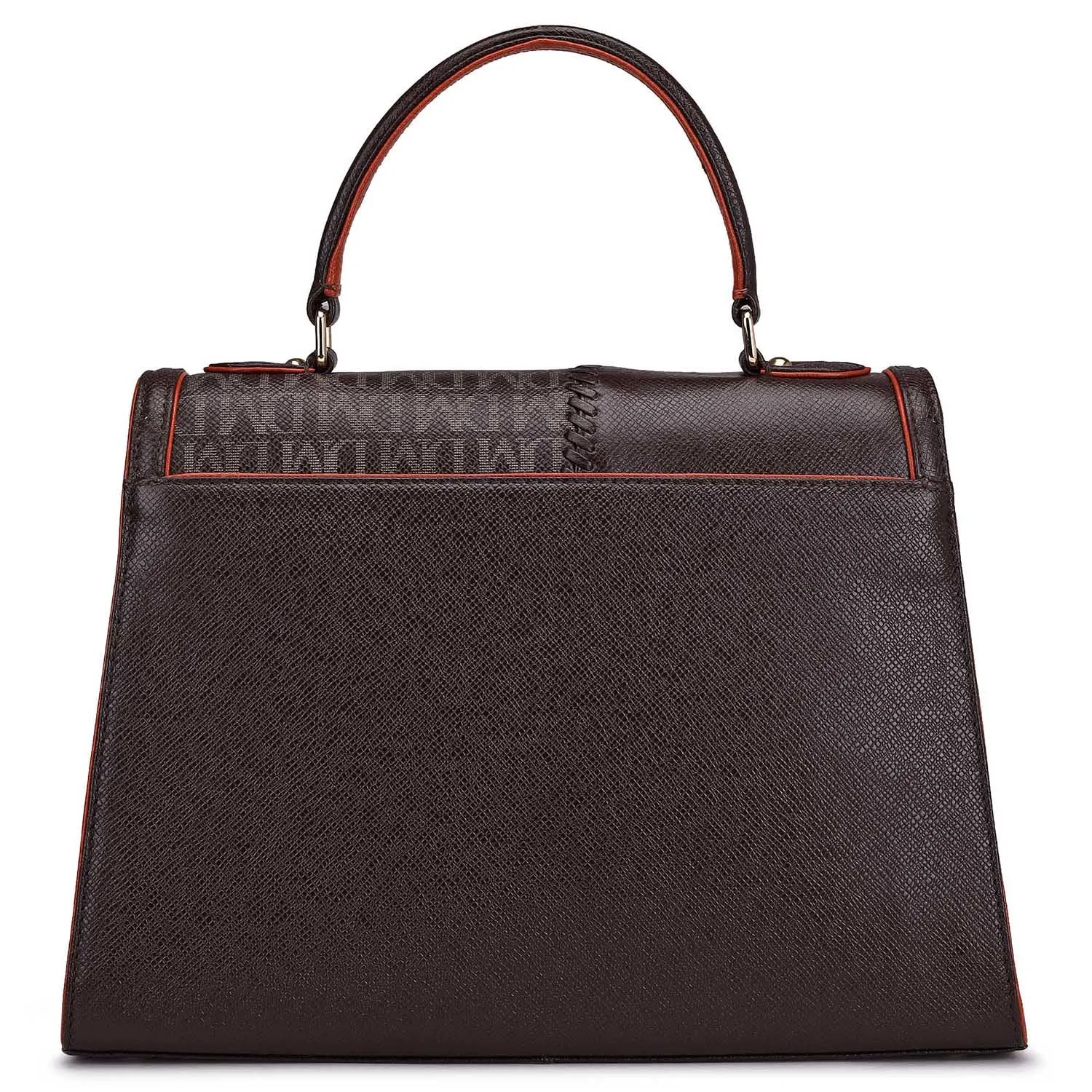 Medium Monogram Franzy Leather Satchel - Chocolate