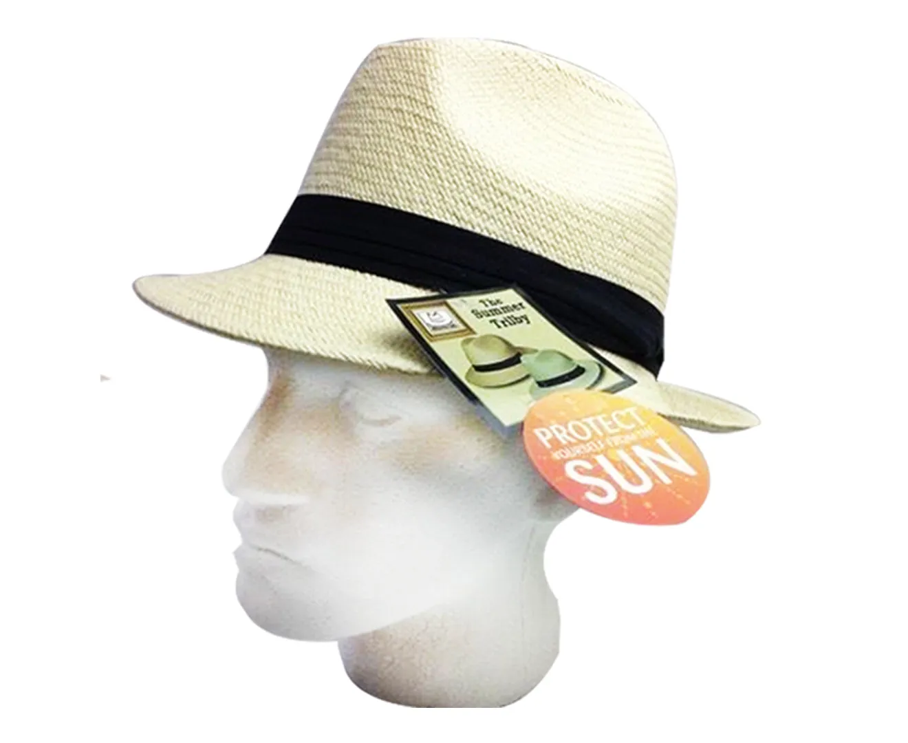 MELBOURNE HATS Fedora  Ecuadorian Palm Straw Hat Handwoven Summer Panama Trilby