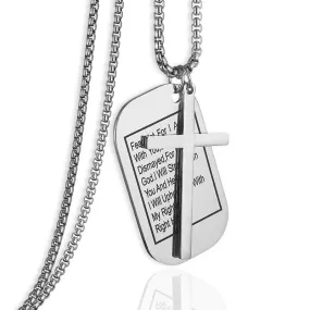 Men's Christian Necklace <br> Isaiah 41:10