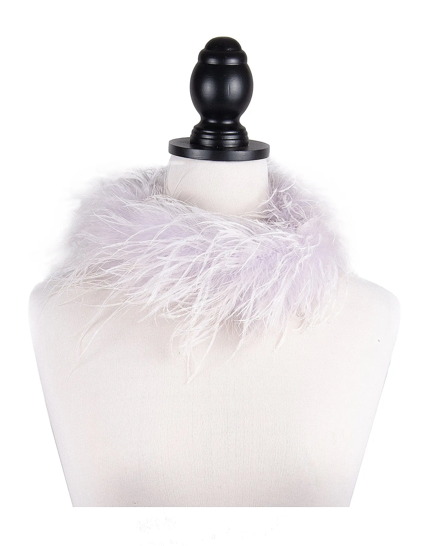 Miu Miu Platinum Faux Feather Collar Necklace-One Size