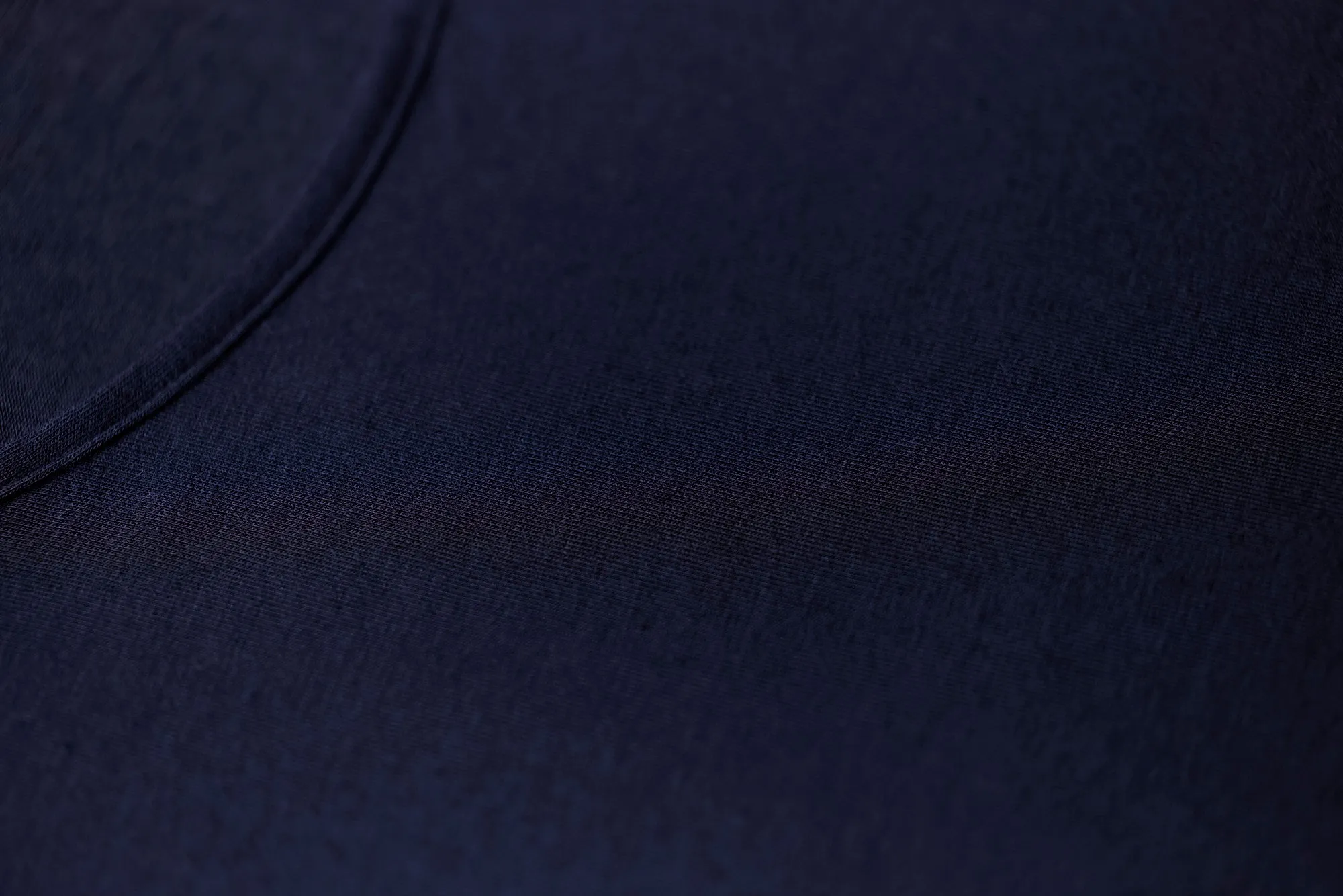Modal Cashmere Long Sleeve Polo Neck Top Navy