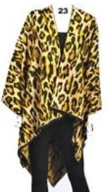 More Reversible Printed Cashmere Ruana Wraps