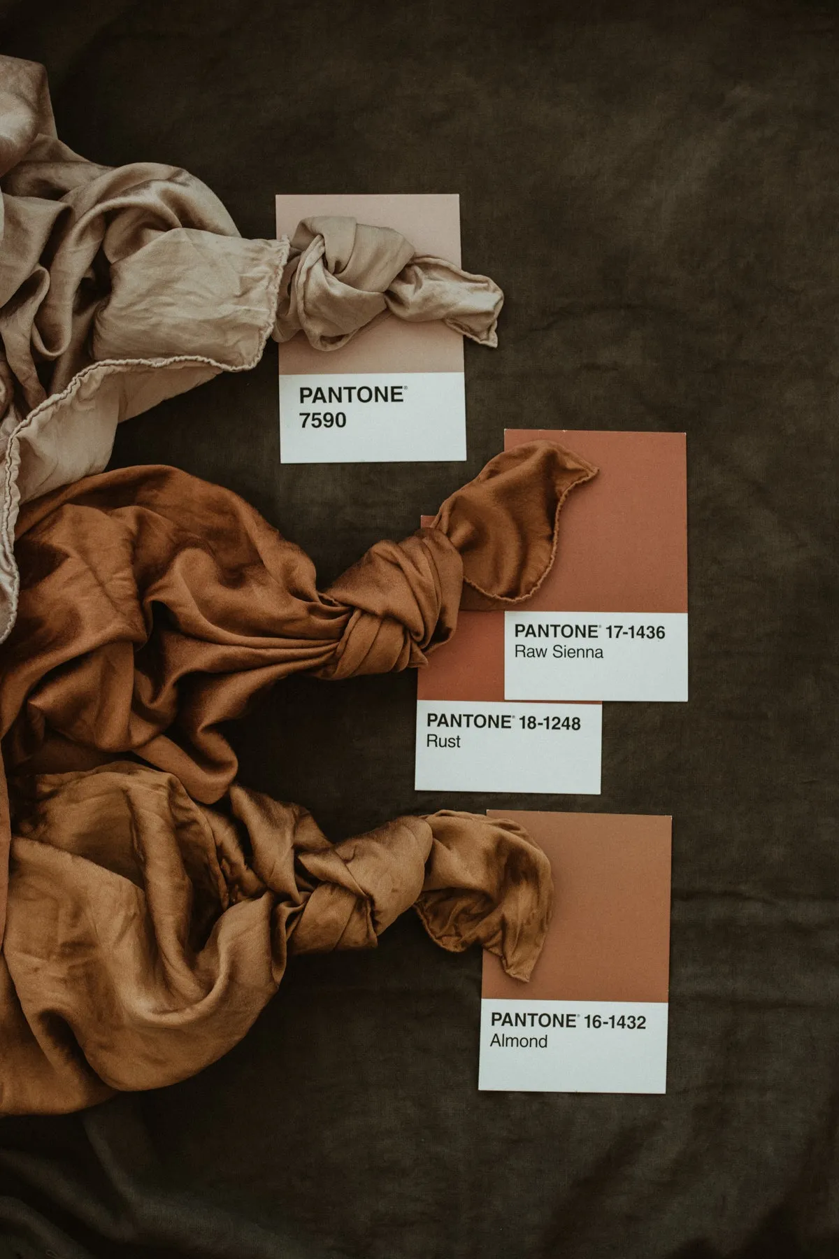 Naturally dyed charmeuse silk scarf