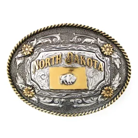 North Dakota — Oval Rope Edge Buckle