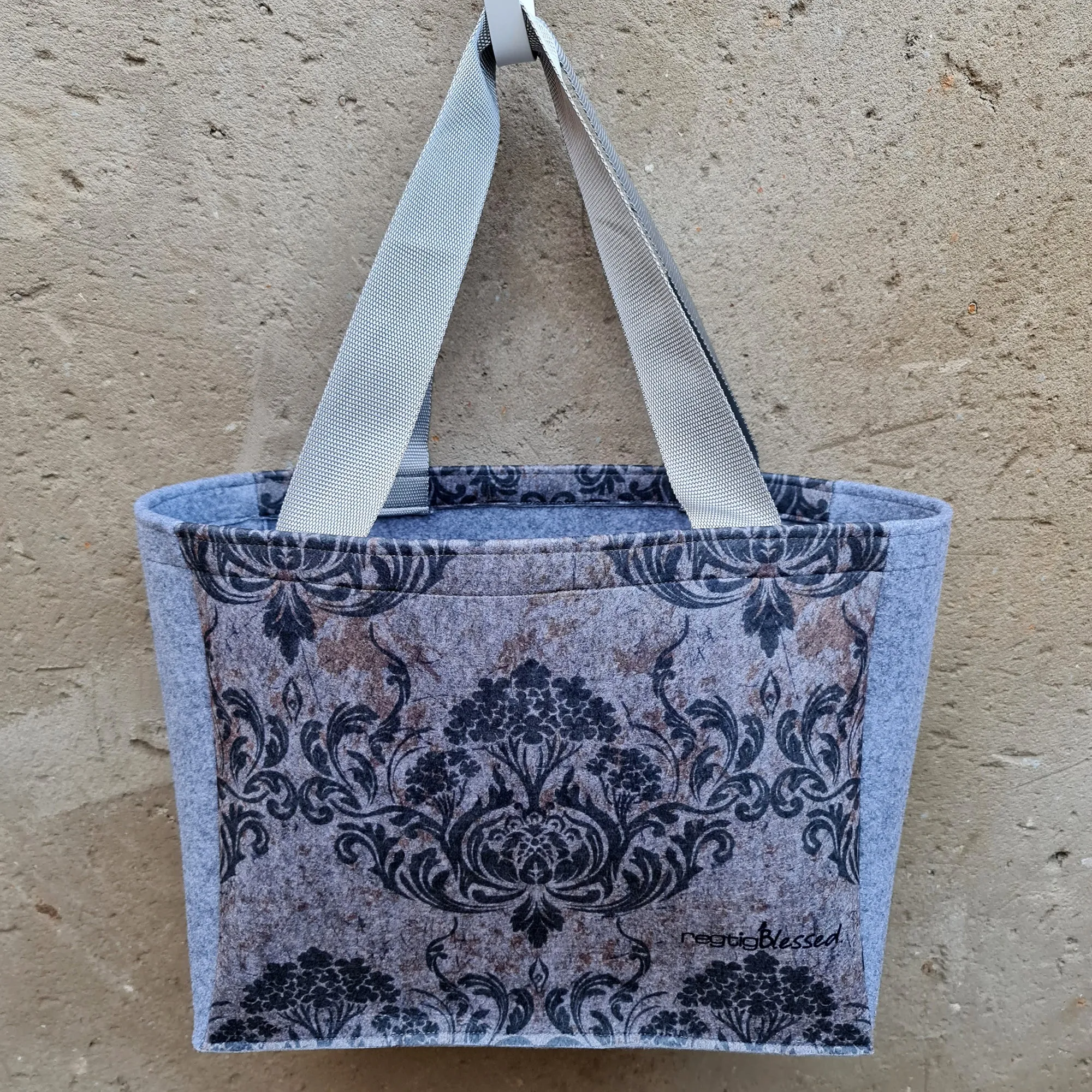 Paisley Grunge - Recycled Felt Teacher Bag