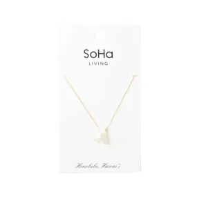 PEARL LETTER GOLD CHAIN NECKLACE