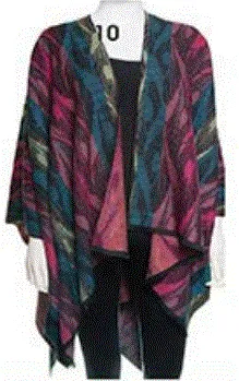 Reversible Printed Cashmere Ruana Wrap