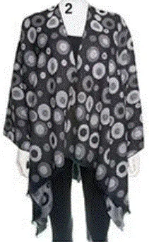 Reversible Printed Cashmere Ruana Wrap