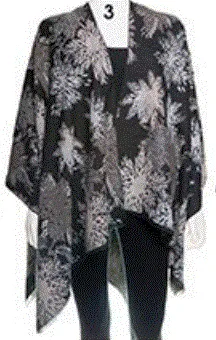 Reversible Printed Cashmere Ruana Wrap