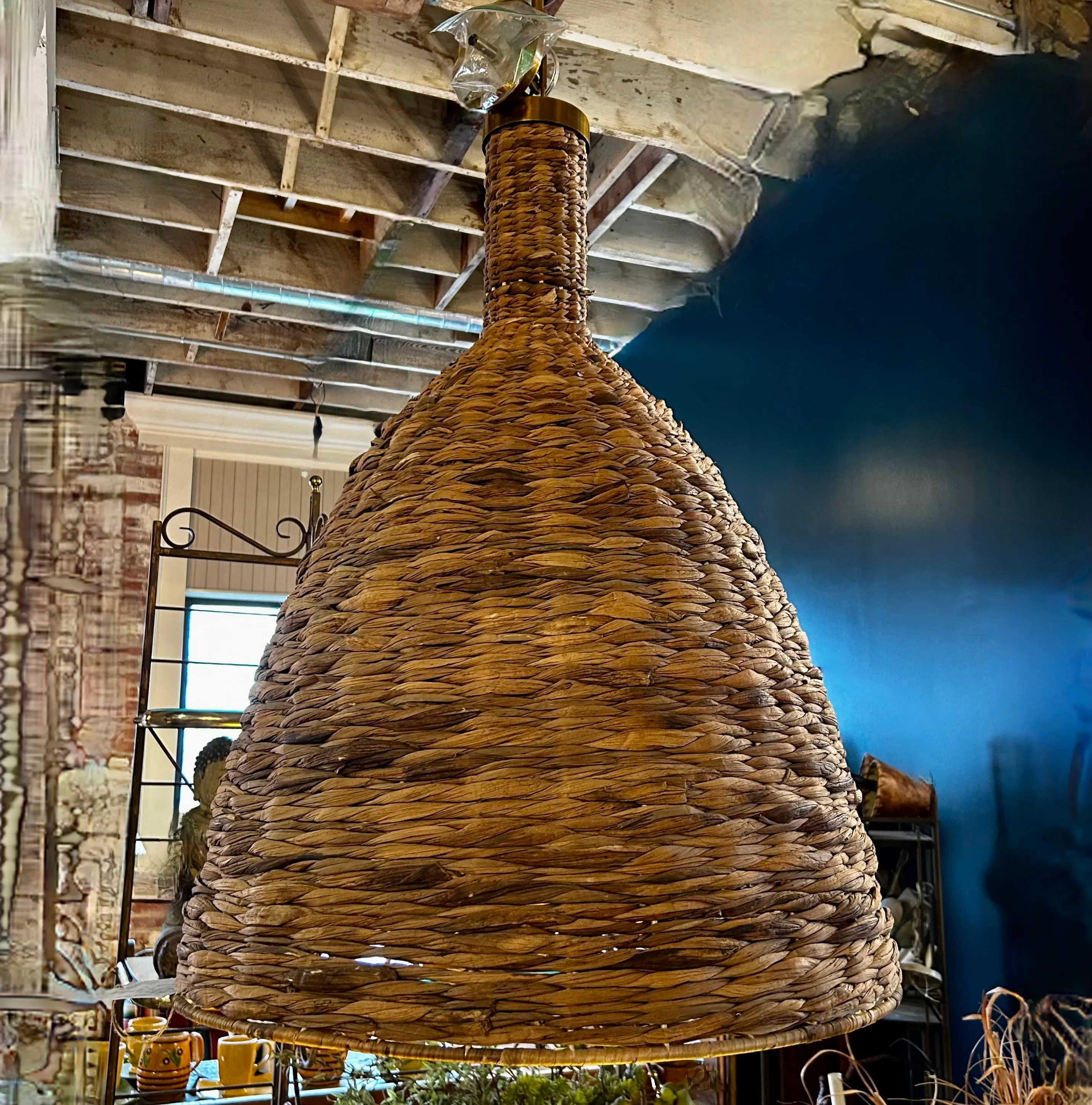 RH Restoration Hardware Panama Handwoven Pendant Light