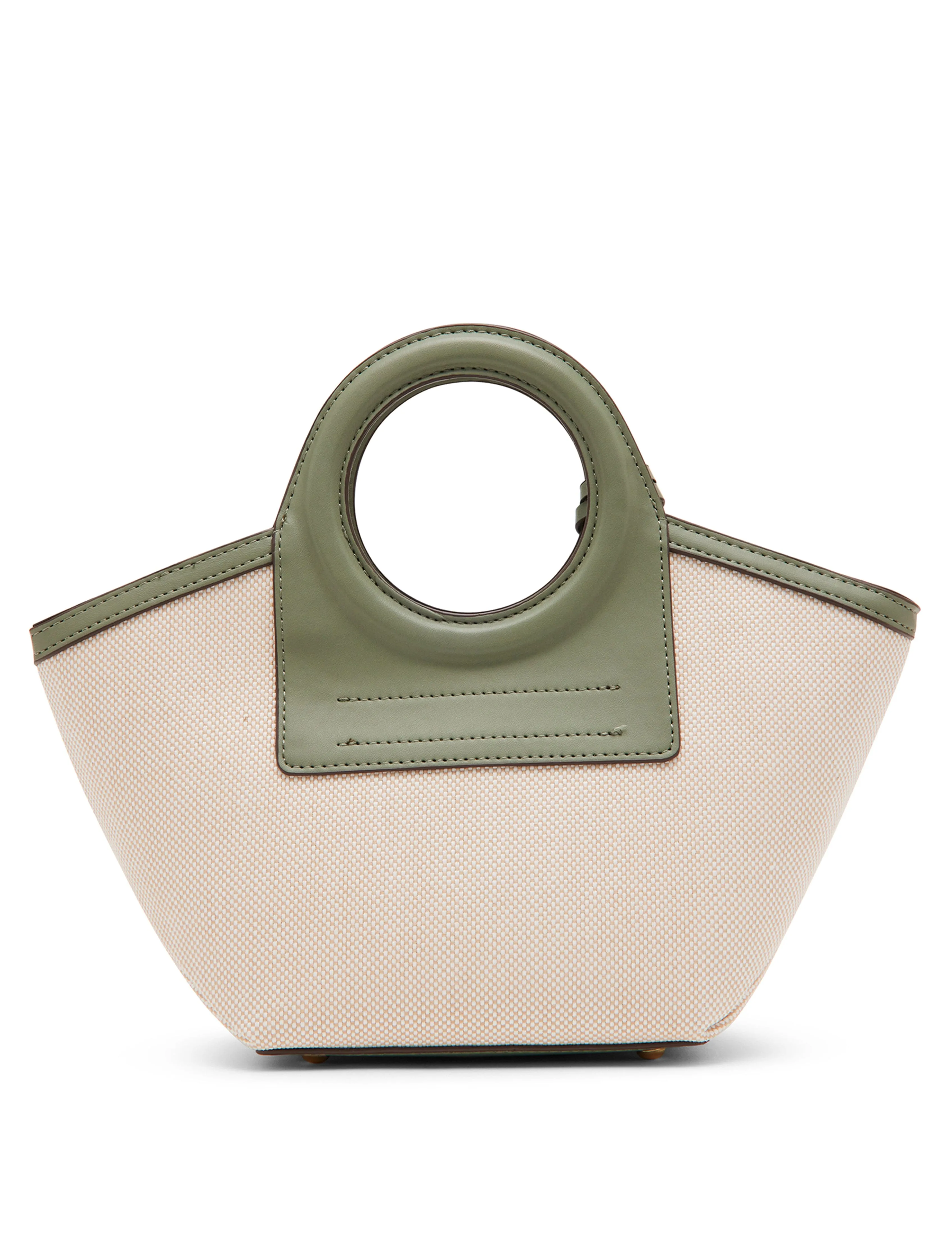 Round Handle Straw Satchel
